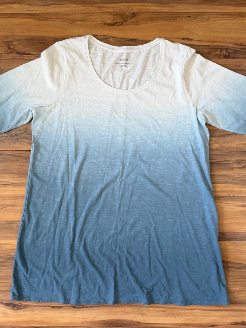 Pure Jill blue Ombre Ballet sleeve tunic - Picture 1 of 7